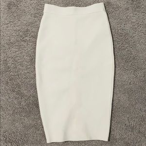 Cream/off white/ecru pencil skirt/bodycon style, size XS